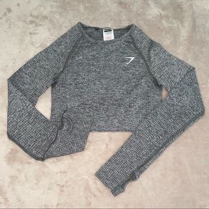 Gymshark active crop long sleeve top size S